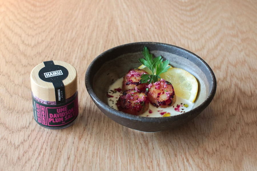Seared Scallops with Davidson Plum Ume Salt