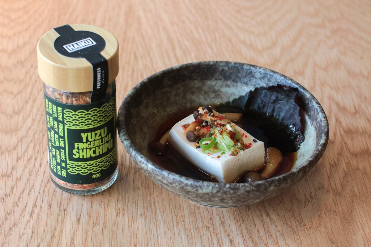 Yuzu Finger lime Hiyayakko (Cold Silken Tofu)
