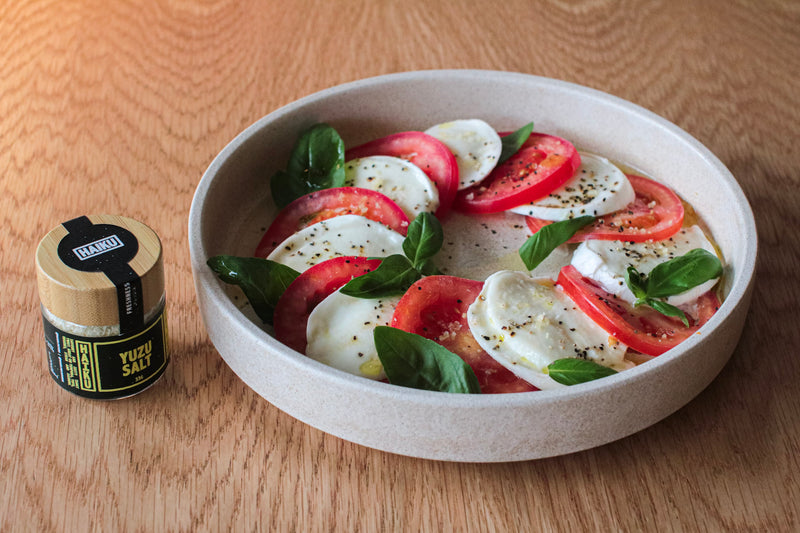 Caprese Salad with Yuzu Salt