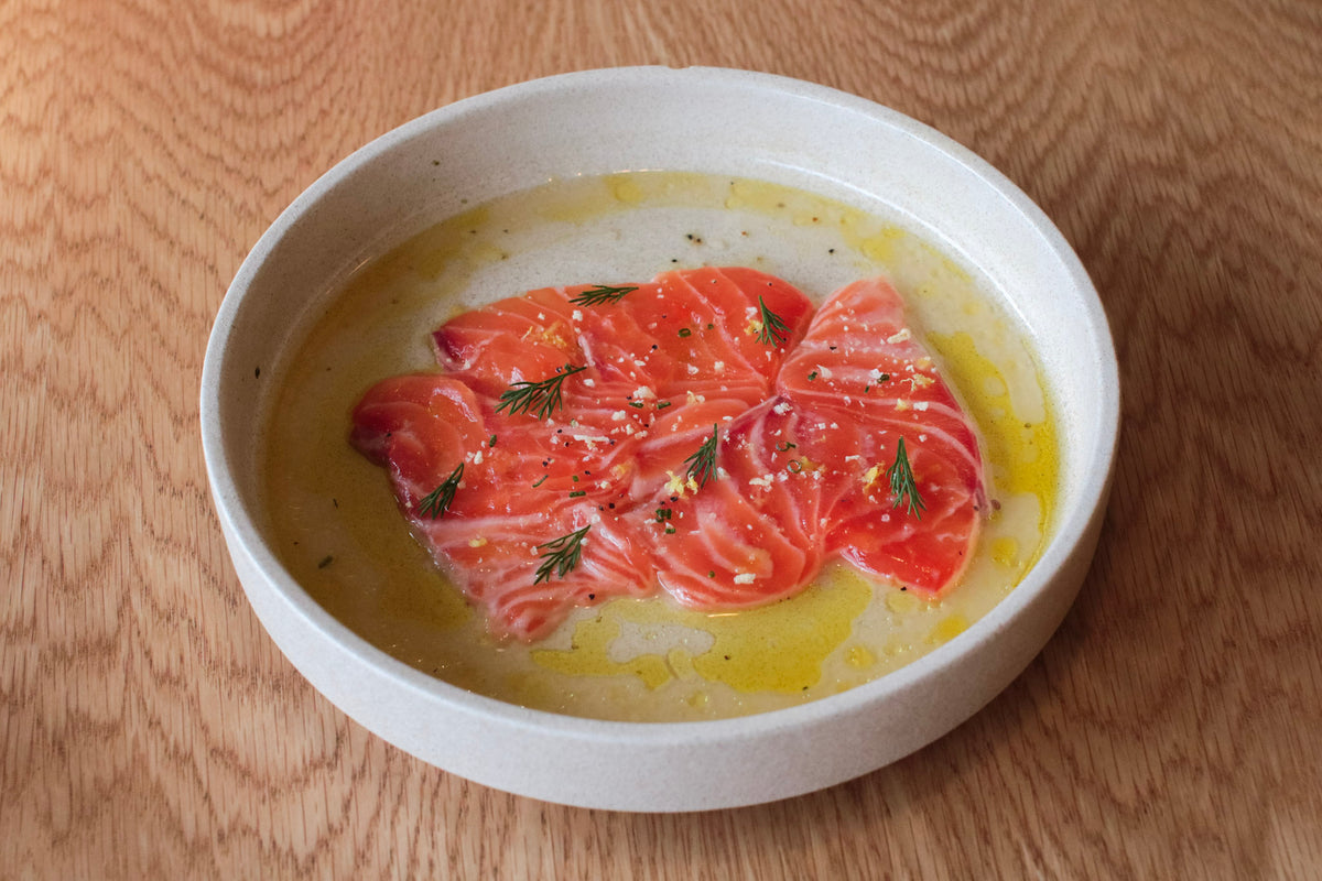 Carpaccio with Sashimi Fish and Yuzu Salt