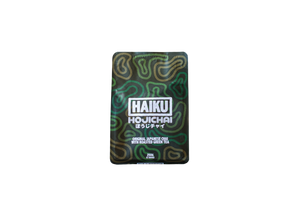 Hojichai tea package on a textured surface